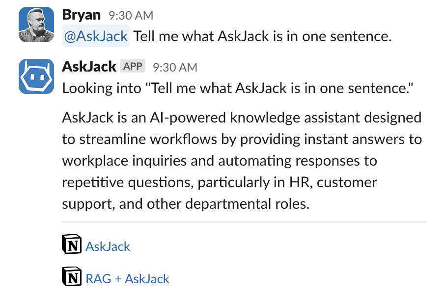 Ask in Slack